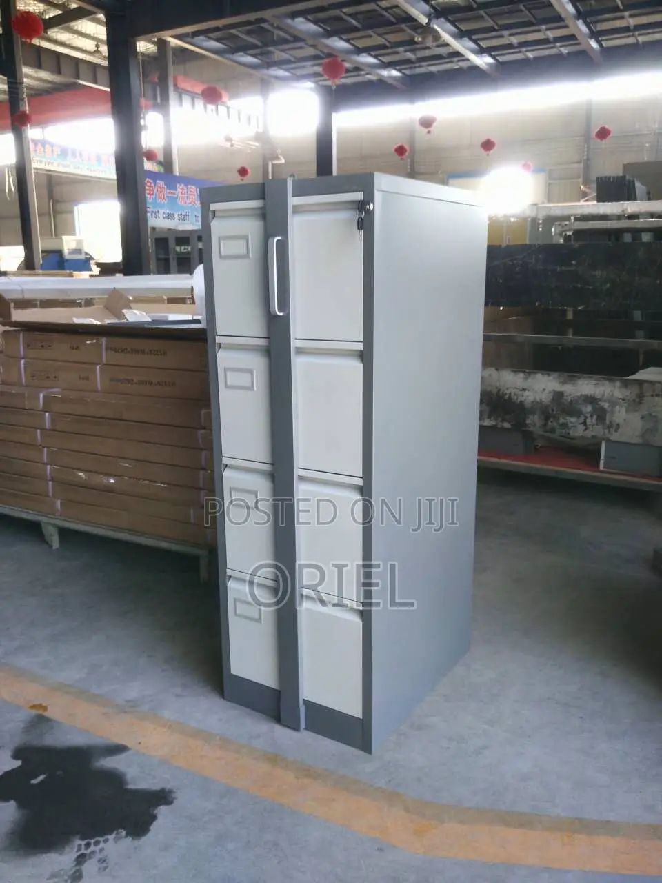 Modern Office Cabinet : 4-Drawer Filing Cabinet With Security Bar
