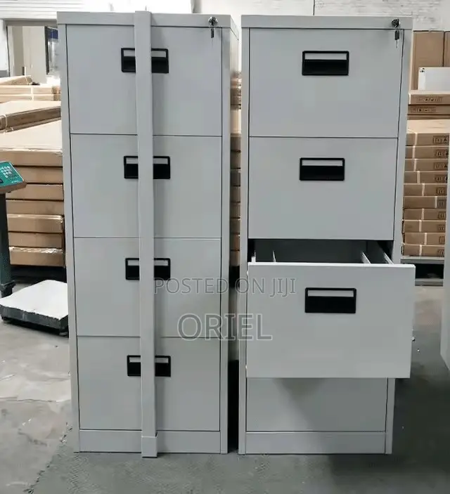 Modern Office Cabinet : 4-Drawer Filing Cabinet With Security Bar