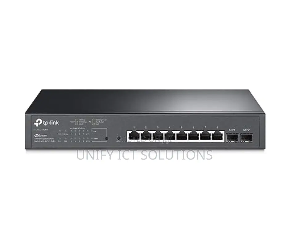 Tp-Link 8-Port Gigabit Smart Poe+ Switch With 2 SFP Slots