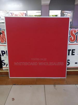 48" X 48" Red Softboard for Office Memos - thumbnail 2