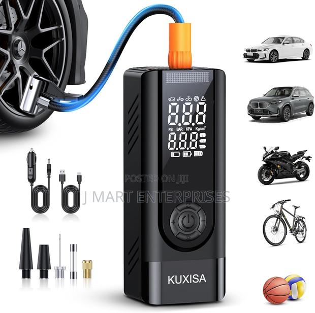 Pump for Cars, Motorcycles, Bicycles, Balls and More(Black)