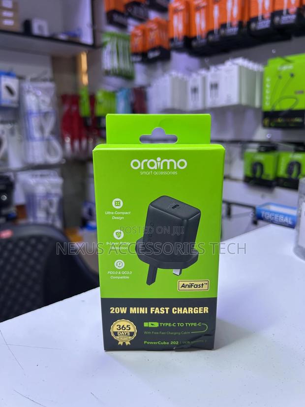 Oraimo Powercube 202 20w Mini Fast Charger – Usb-C Pd Type C