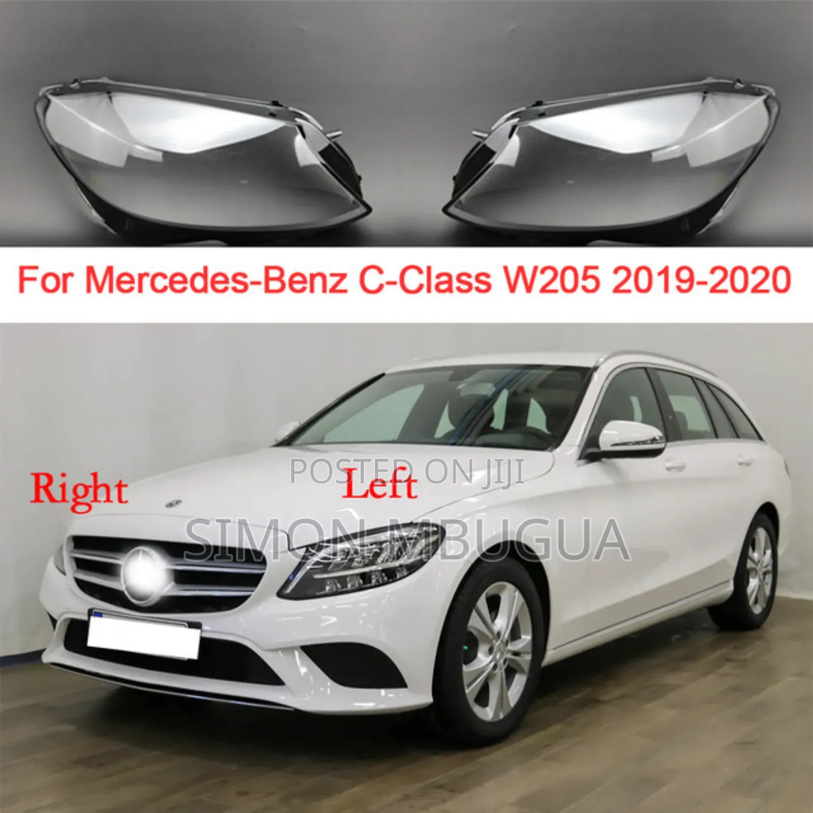 Mercedes Benz C-Class W205 C200 2019-2020 Headlight Lens