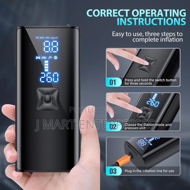 Portable Compressor for Cars, Balls, Bikes and Motorcycles - thumbnail 3