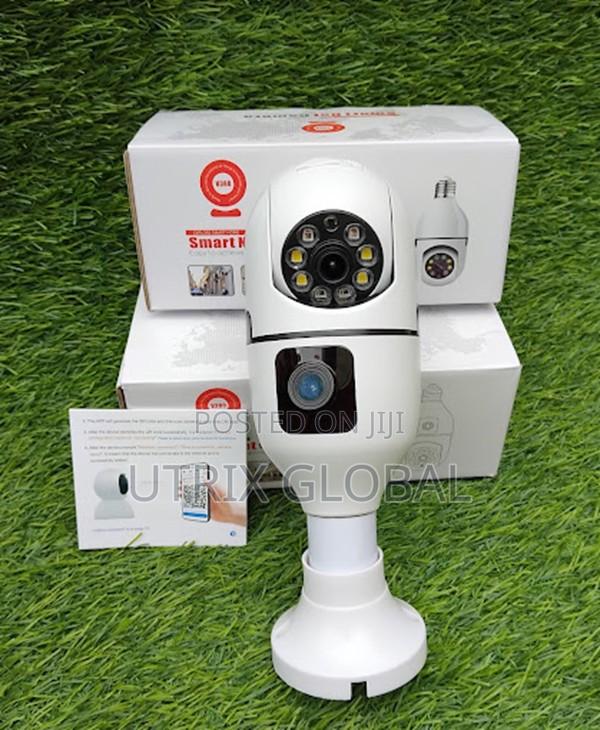 Pan Tilt Bulb Camera Dual Lens Clear View