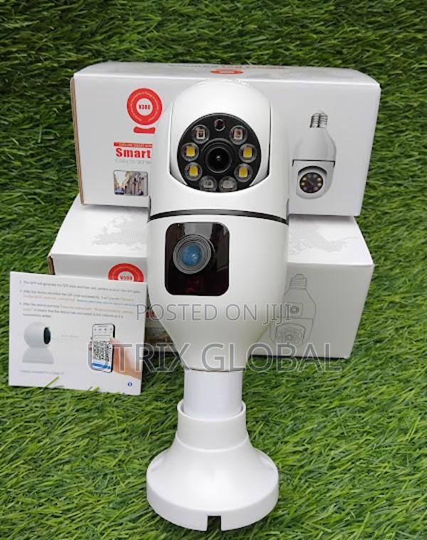 Ptz Dual Lens Bulb Camera Clear Day Night