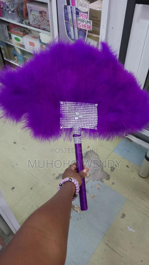 Purple Feather Fan - main view