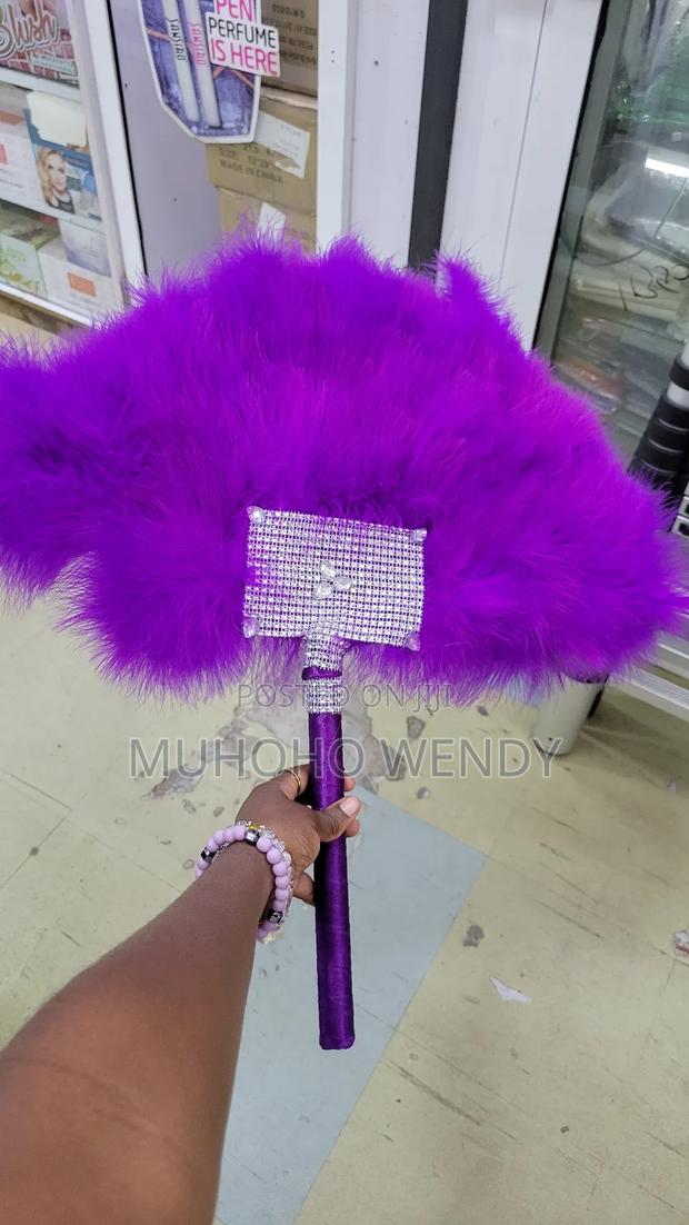 Purple Feather Fan - thumbnail 6