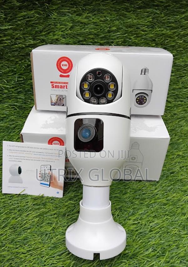 Easy Install Bulb Camera Dual Lens Wifi