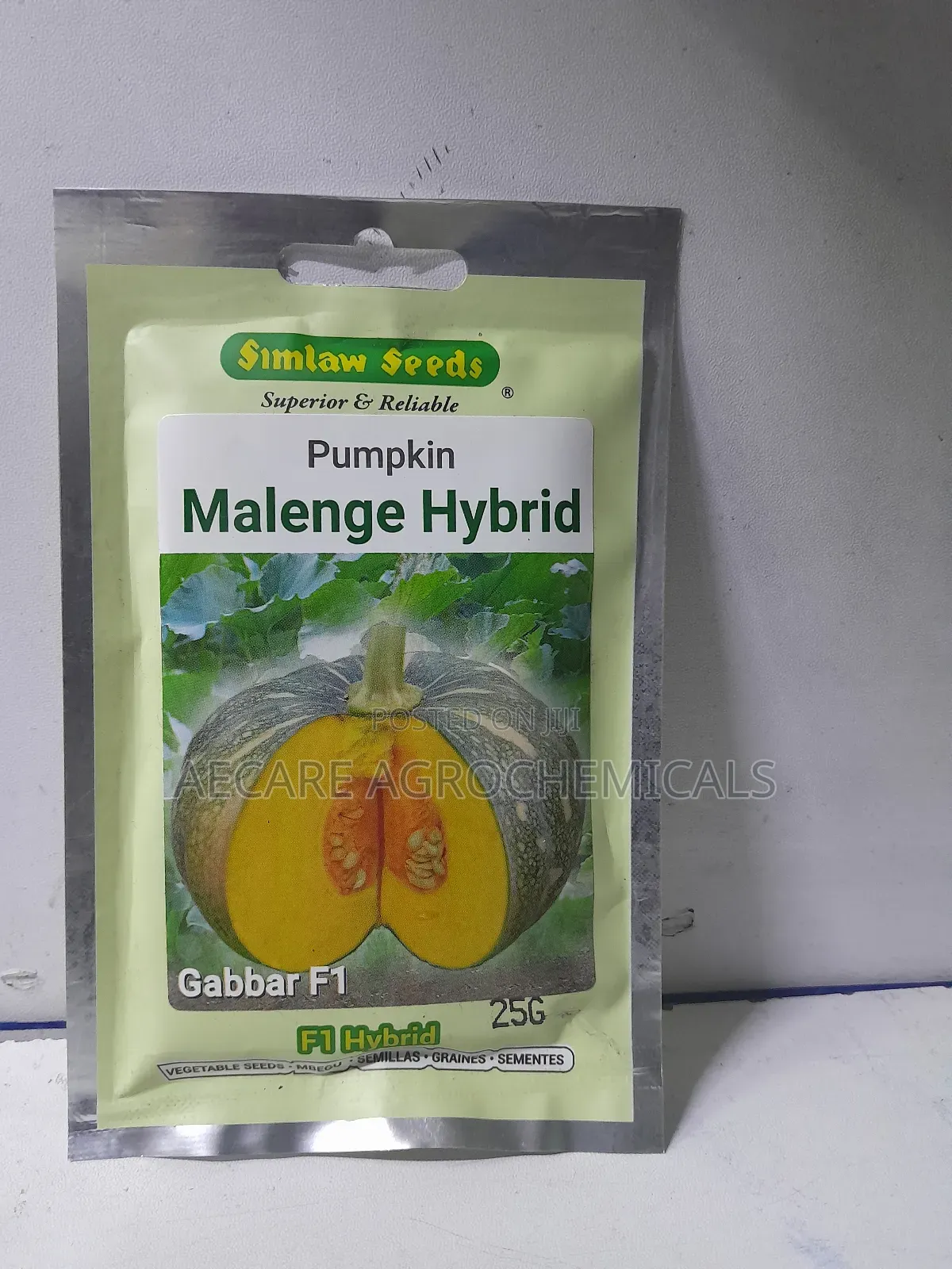 Malenge Gabbar F1 Hybrid Pumpkin Seeds 5g,25g, 50g