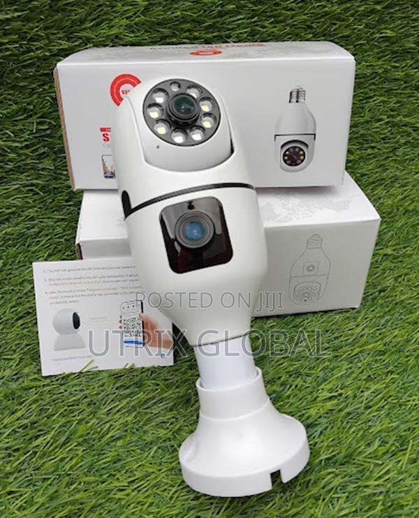 Dual Lens Cctv Bulb Camera Plug And Play