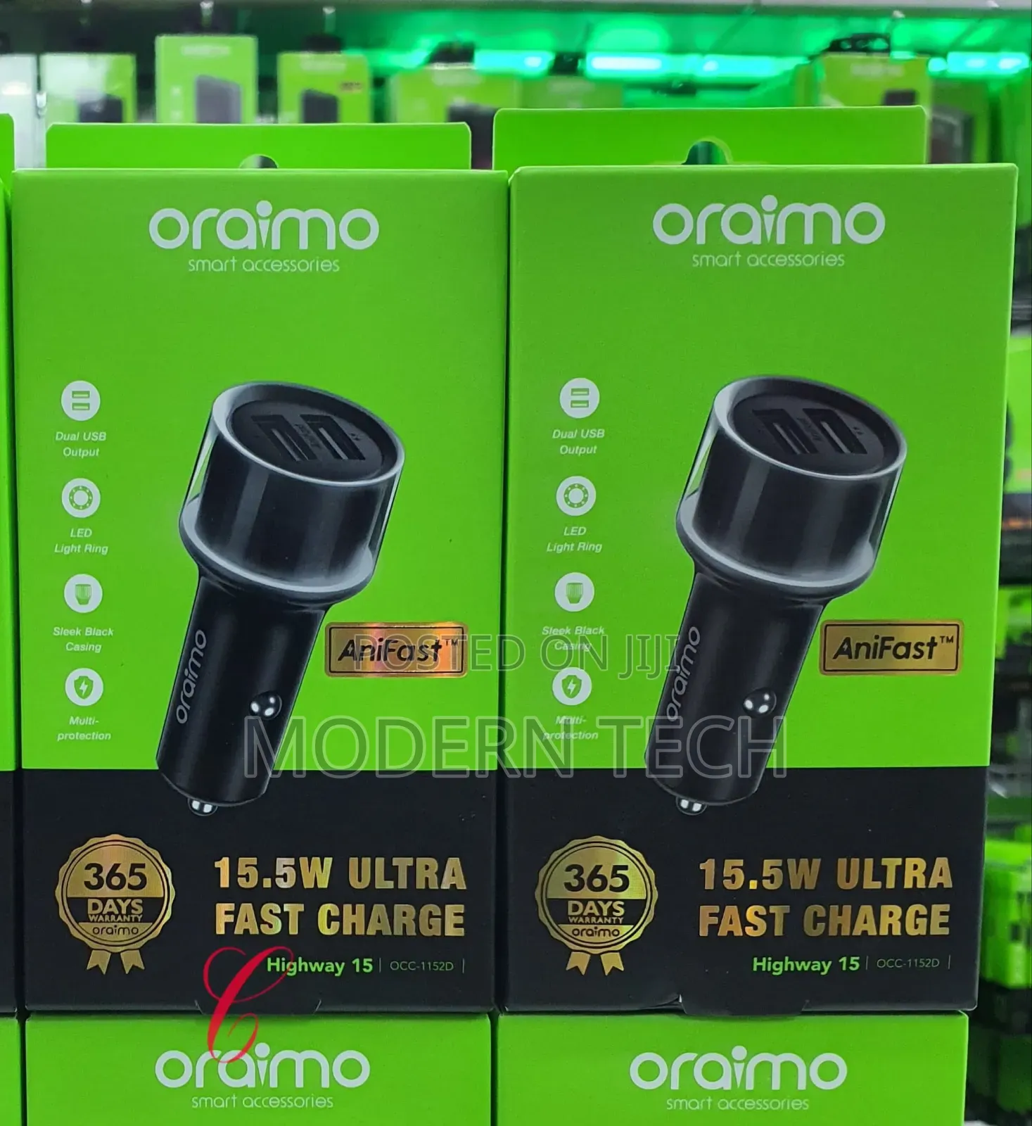 Oraimo Highway 15 15.5w Ultra Fast Car Charger
