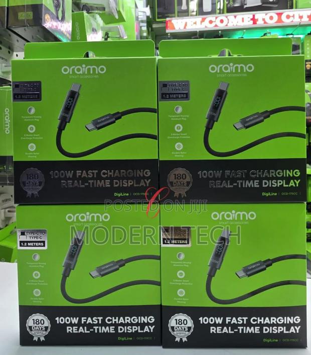 Oraimo Digiline Ocd-175cc *100w 1.2m Type C to Type C* With Display - main view