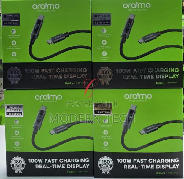 Oraimo Digiline 100w Type-C to Type-C Data Cable - thumbnail 2