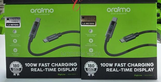 Oraimo Digiline 100w Type-C to Type-C Data Cable With Display - thumbnail 2