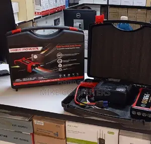 Car Jump Starter With Inflator, Power Bank, and Emergency Road Kit