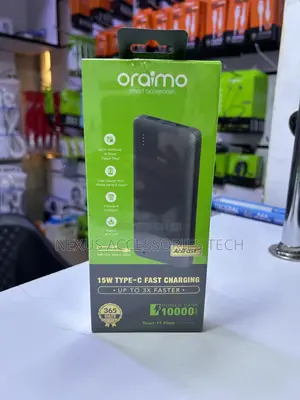 Oraimo Toast 15 Flash Opb-1100d 10000mah Powerbank – 15w Type-C Fast