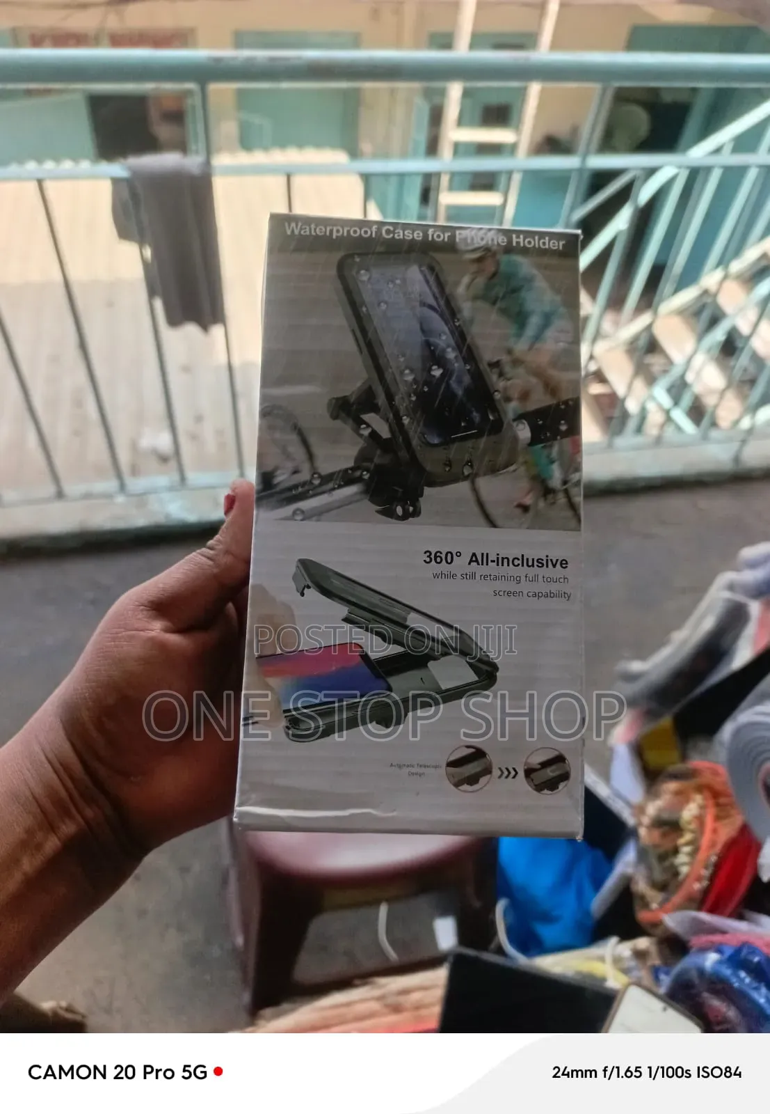 Plastic Black Water Case For Phone Holder Universal Fit For All Bike