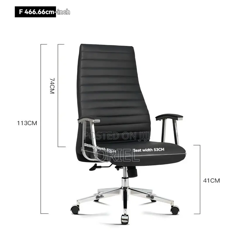 Office Chair : Executive High-Back Swivel Modern Leather Chair