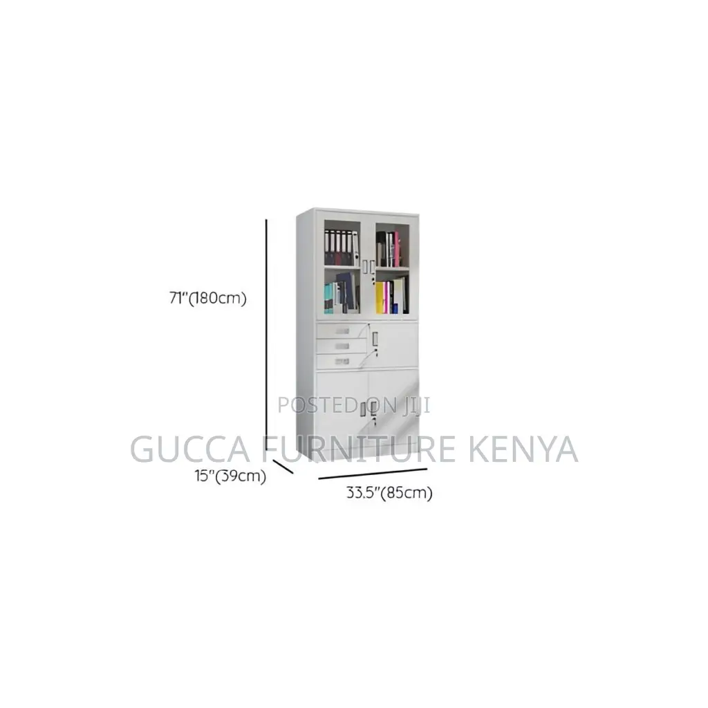 Modern 2-door Office File Cabinet With Safe
