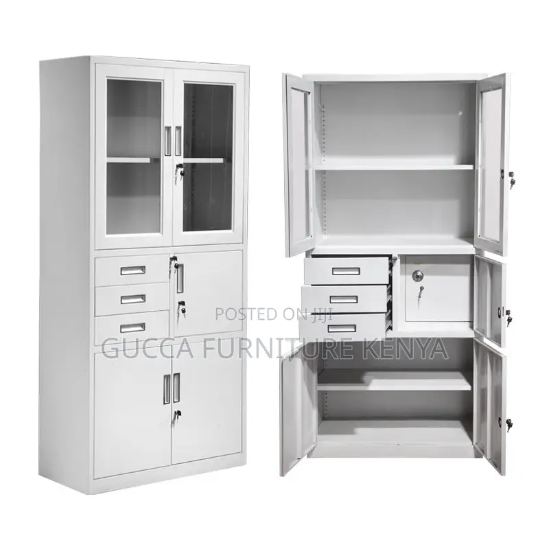 Modern 2-door Office File Cabinet With Safe