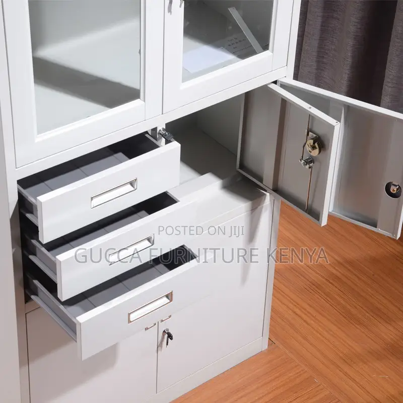 Modern 2-door Office File Cabinet With Safe