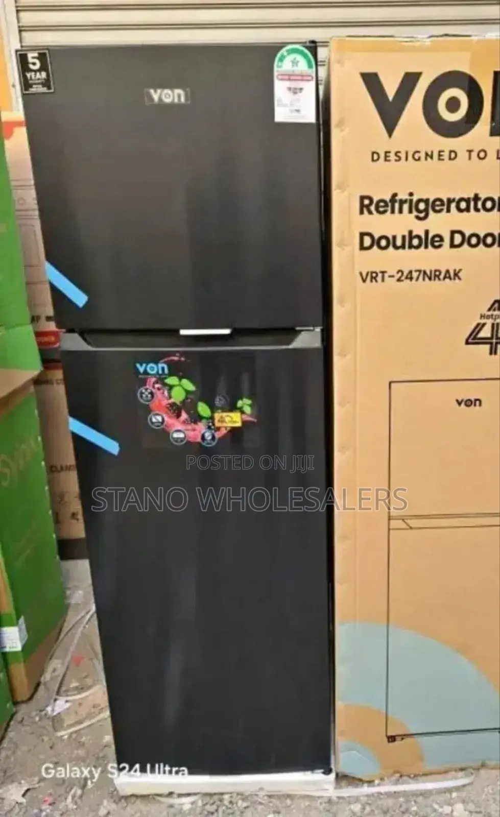 2 Star Von 247 Double Door Refrigerator D/76