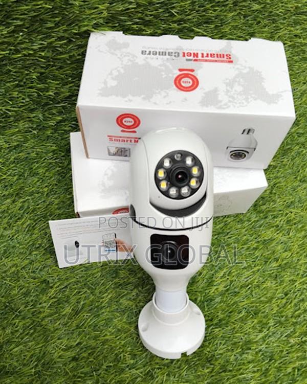 Dual Lens Indoor Bulb Cctv Camera Hd