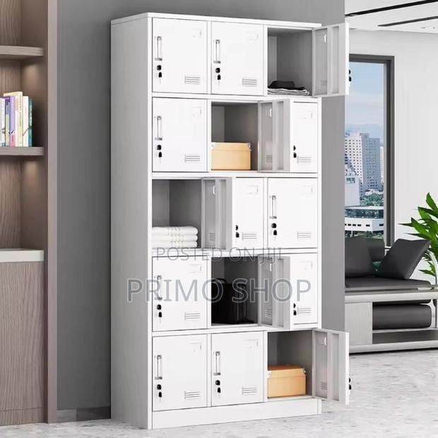 Office Cabinet: Modern Office Metal Staff Storage 15-Locker Cabinet