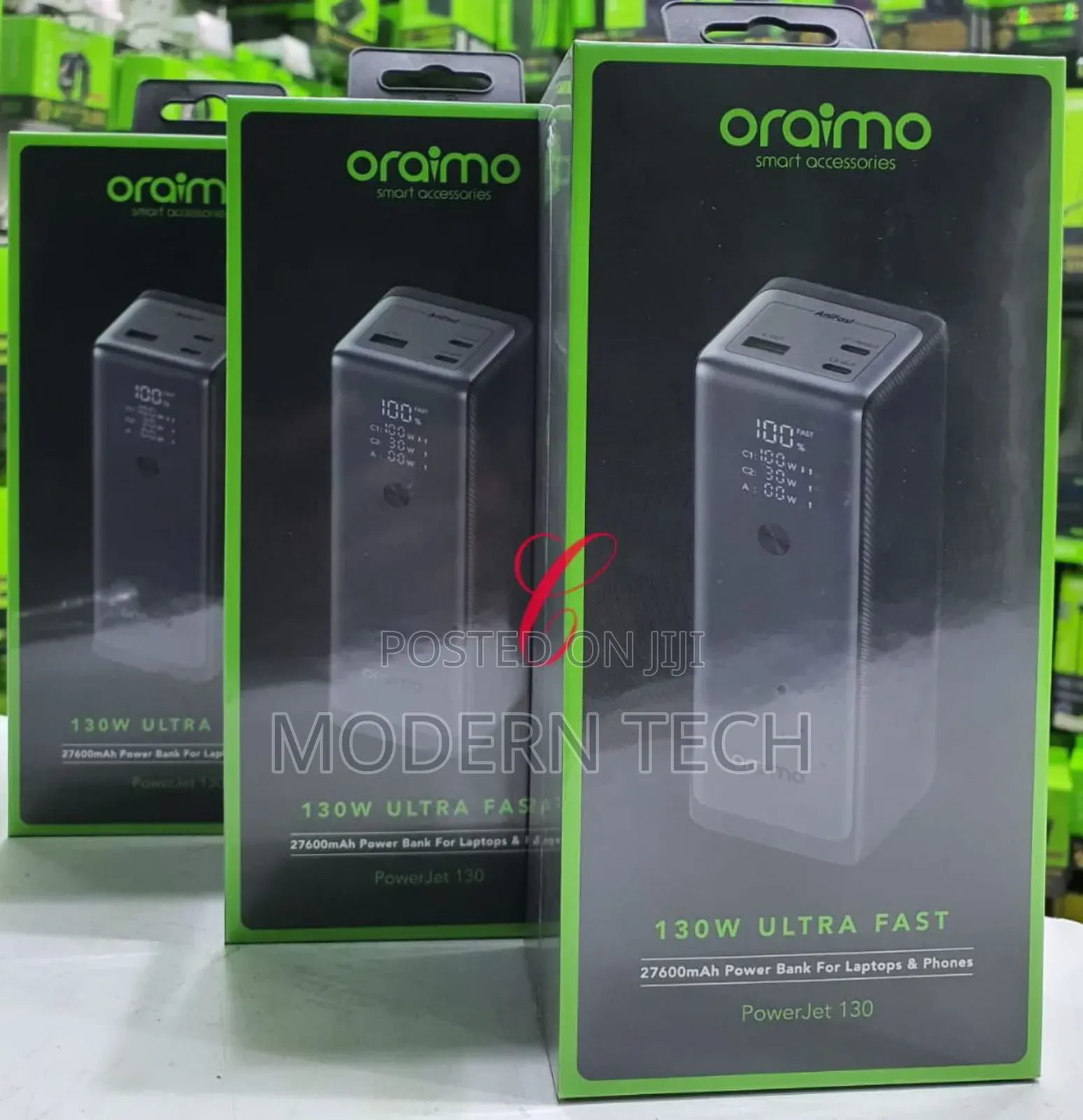 Oraimo Powerjet 130w 27600mah 130w Ultra-Fast Laptop /Phone Power Bank