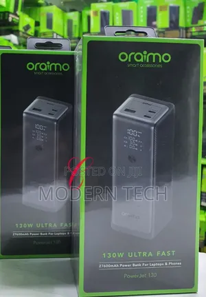 Oraimo 27600mah 130w Power Bank – Powerjet 130 With Smart Led Display