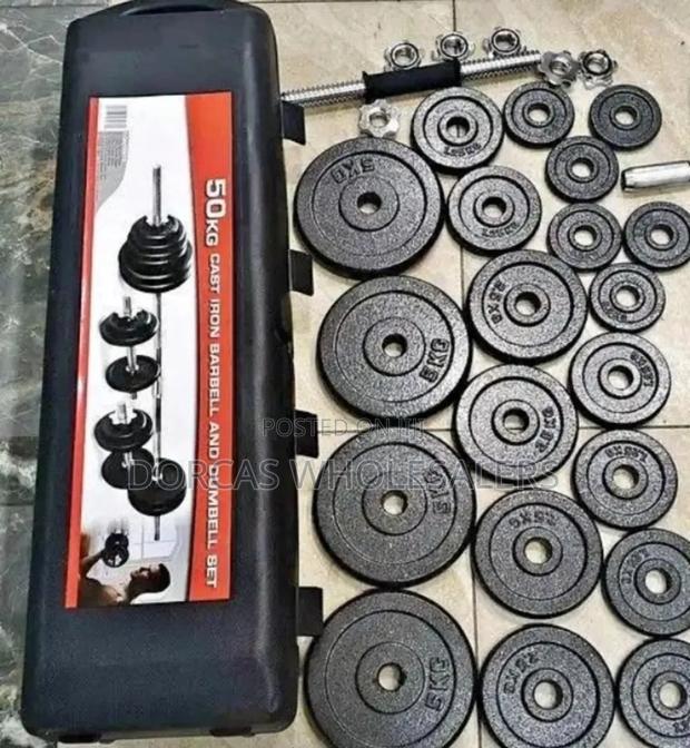 50 KGS Chrome Black Dumbbells G/20 - main view