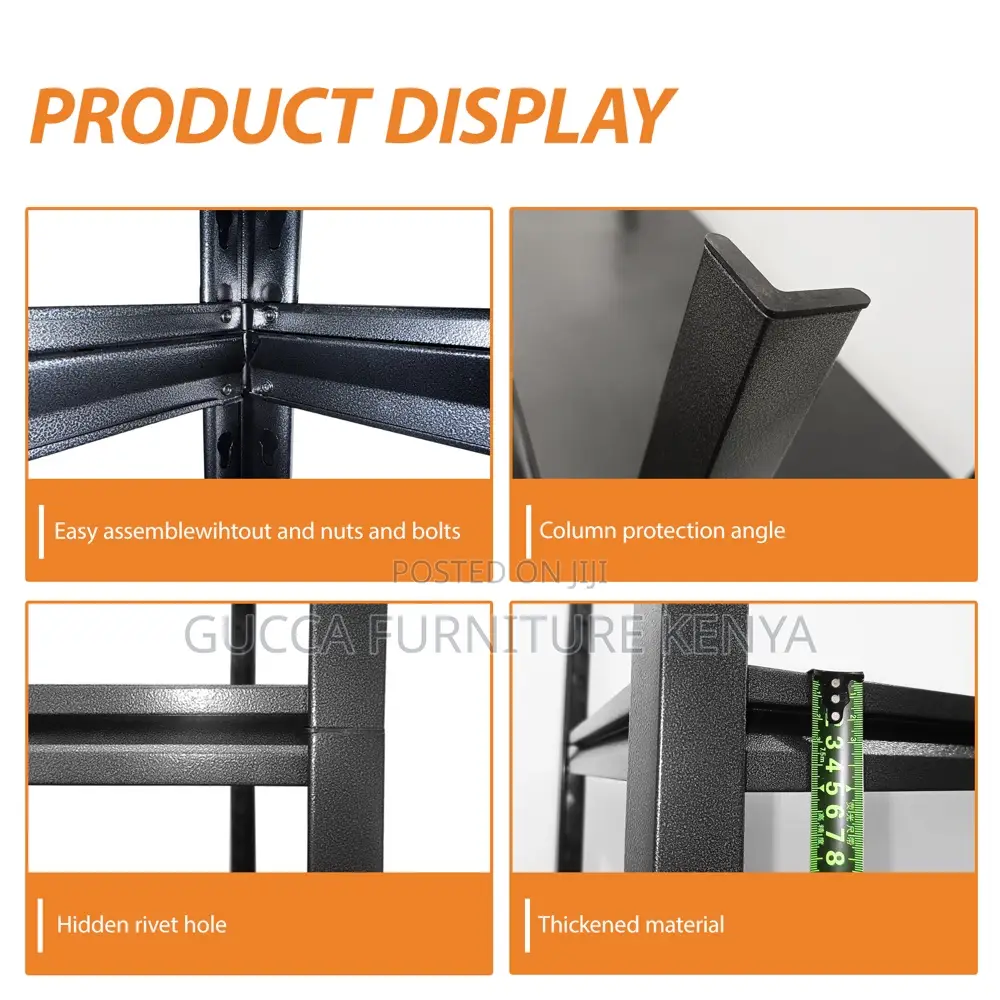 5-tier Metallic Office Shelving File Rack