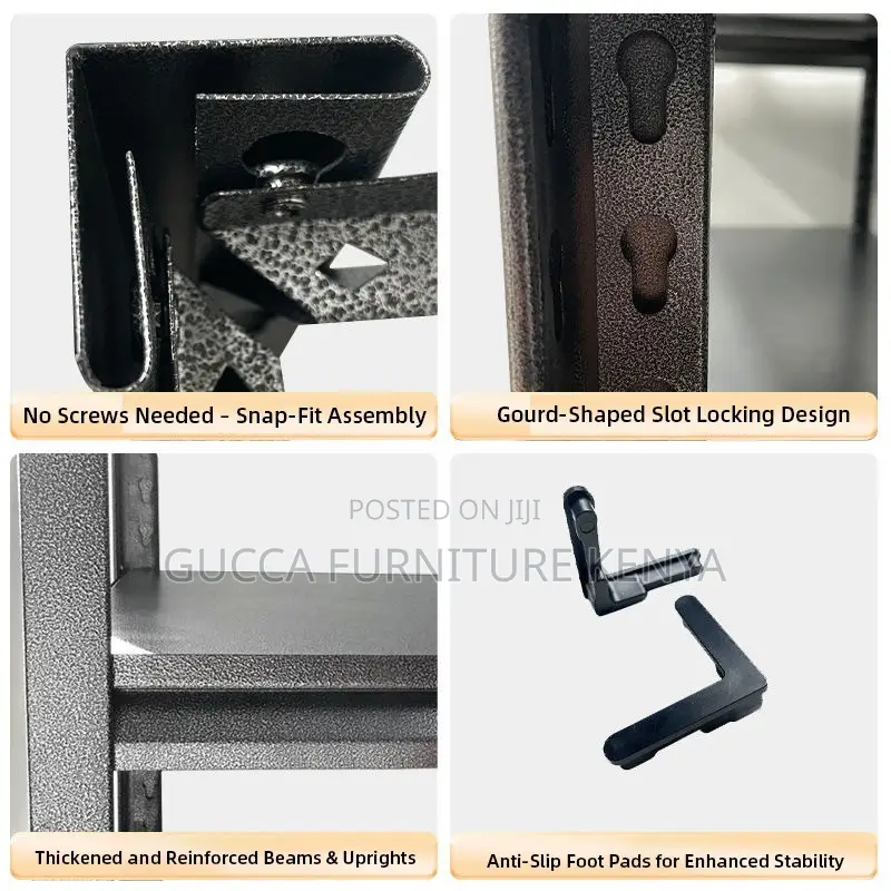 5-tier Metallic Office Shelving File Rack