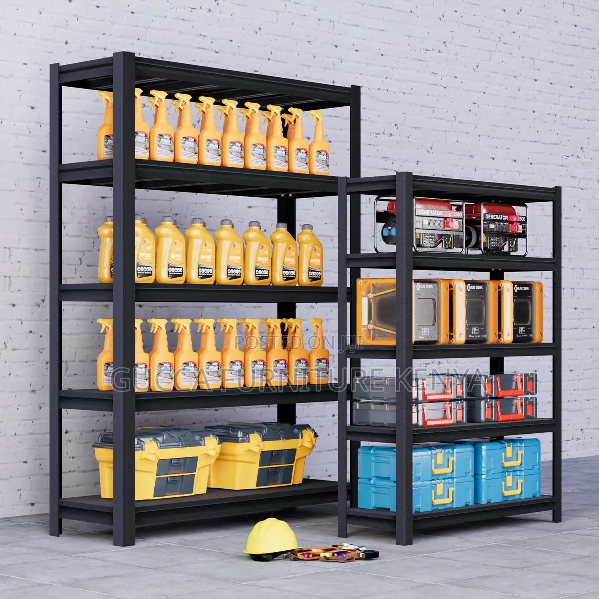 5-tier Metallic Office Shelving File Rack