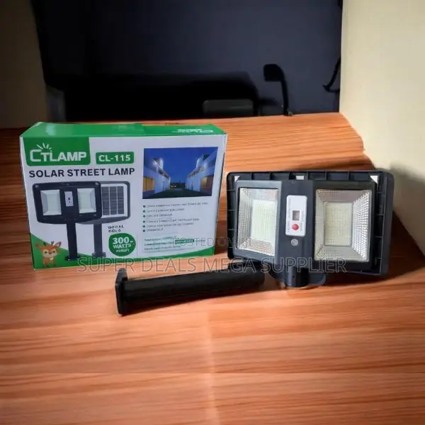 Ctlamp 300 Watts Double Sided Solar Street Light With Light Sensor