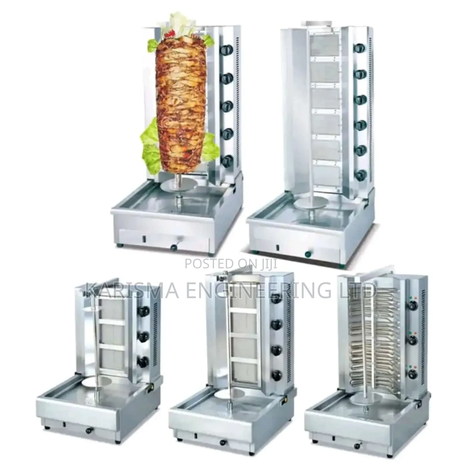 -Burner Industrial Gas Shawarma Machine.