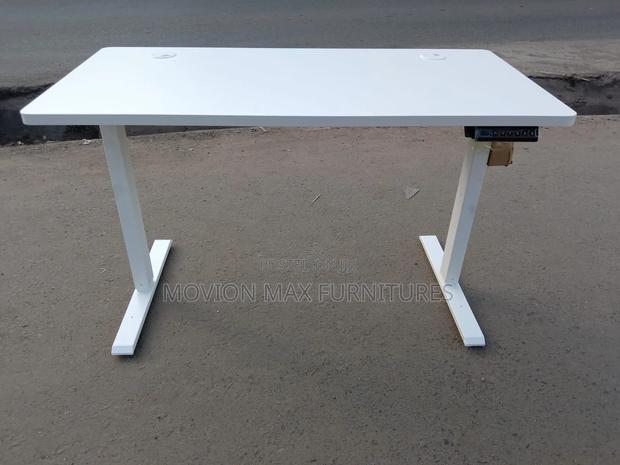 Metallic Adjustable Height Electric Table