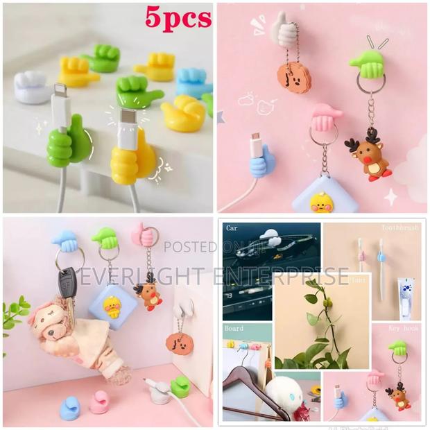 Self Adhesive Thumb Hooks 5 PCS