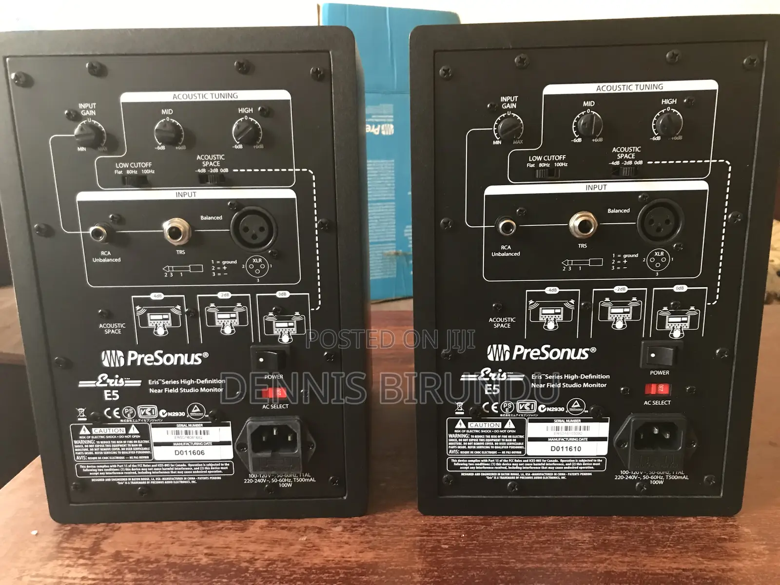 Presonus Eris Series E5 High-Defination Near Field Studio Monitors.