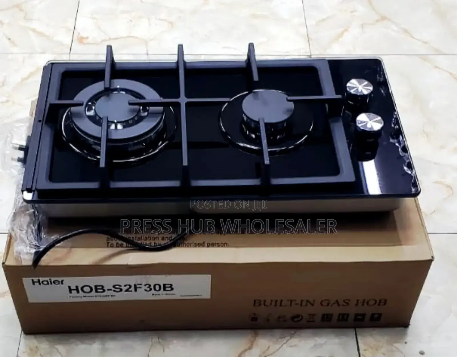 Haier Hob-S2f30b 2-Burner Built-in Gas Hob