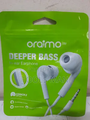 Oraimo Deeper Bass Earphones.1.2m Long.3.5mm Pin.Conch 2 Oep-E11