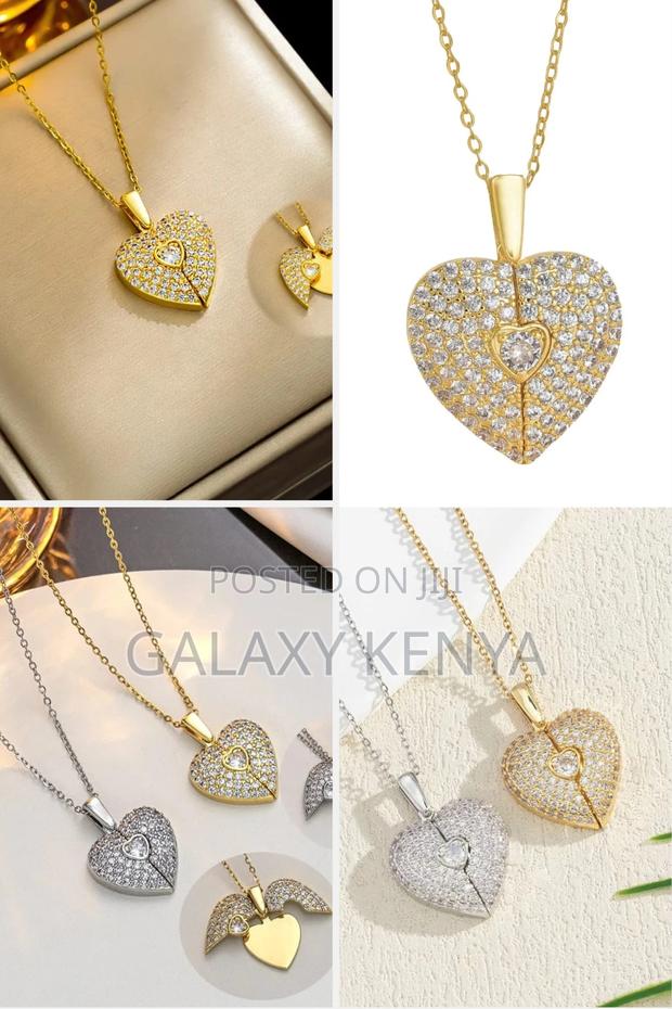 Ladies Engravable Heart Necklace - main view