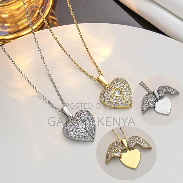 Ladies Engravable Heart Necklace - thumbnail 2