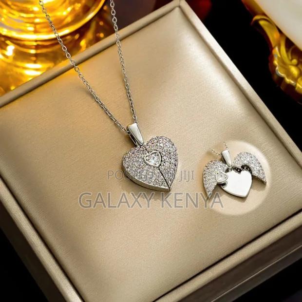 Ladies Engravable Heart Necklace - thumbnail 4