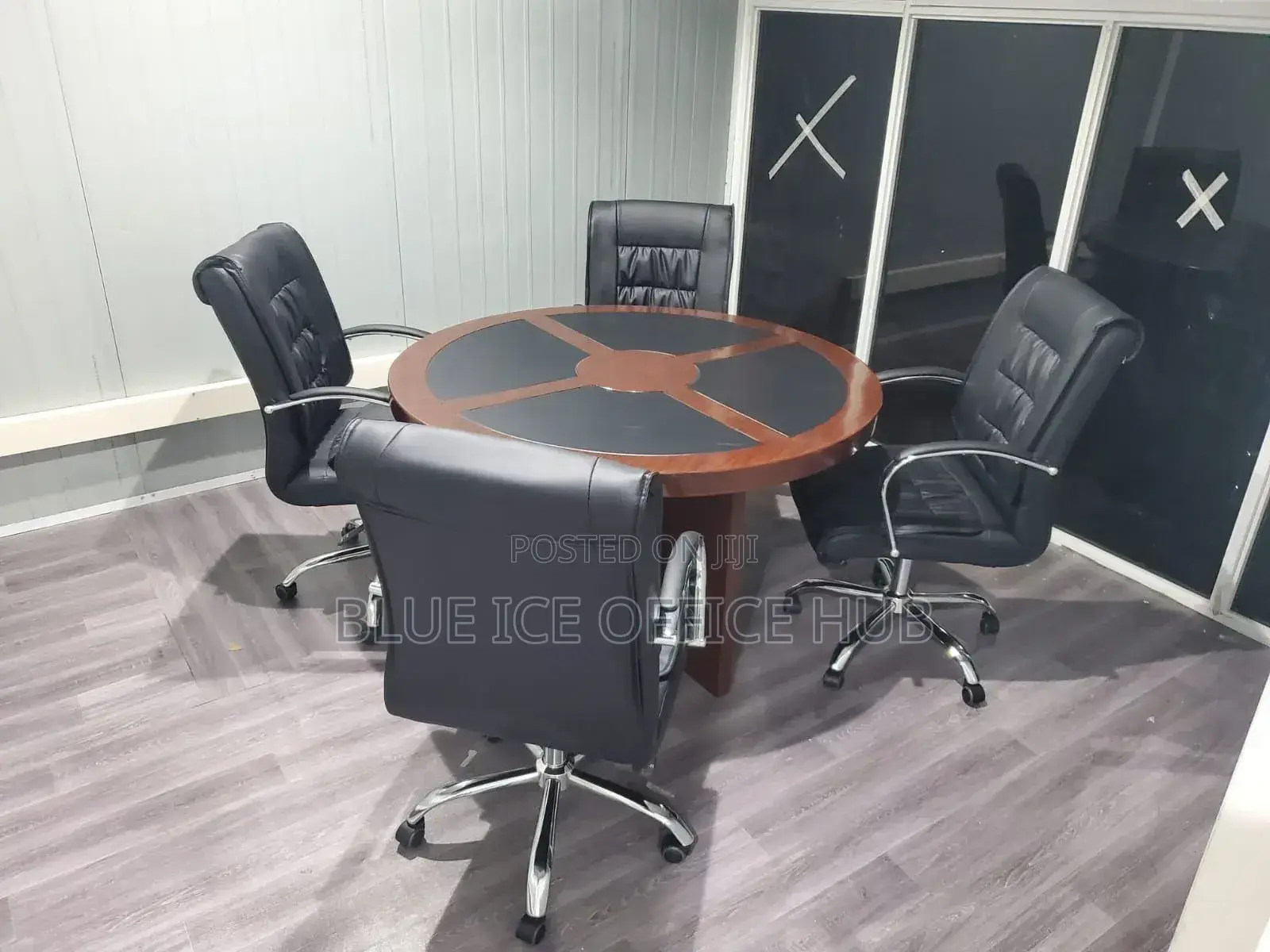 Modern Conference Table With Leather Chair