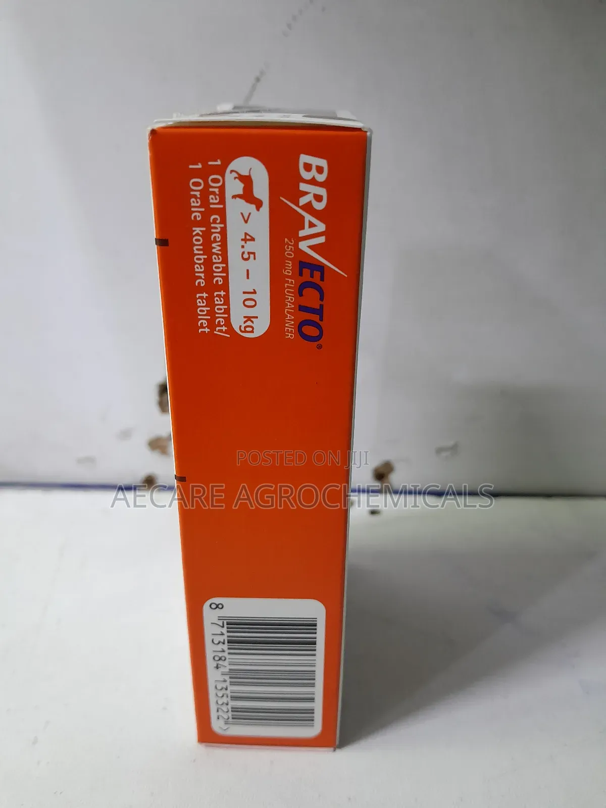 Bravecto 250 Mg Flurancer. >4.5 - 10 Kg 1 Oral Chewable Tablet