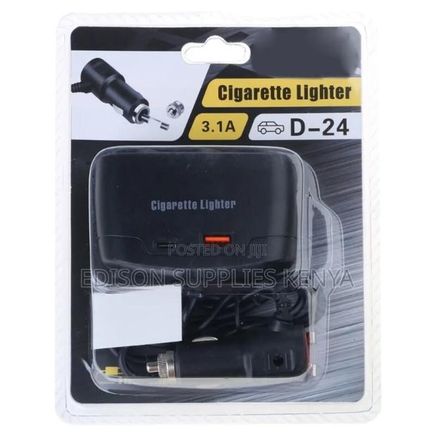 Car Power Inverter 3-Socket Car Cigarette Lighter Splitter Adapter - thumbnail 3