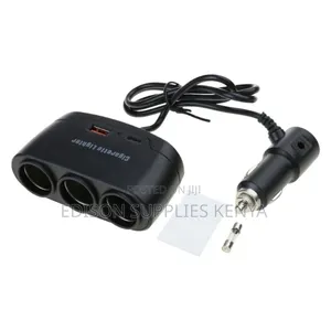 Car Power Inverter 3-Socket Car Cigarette Lighter Splitter Adapter