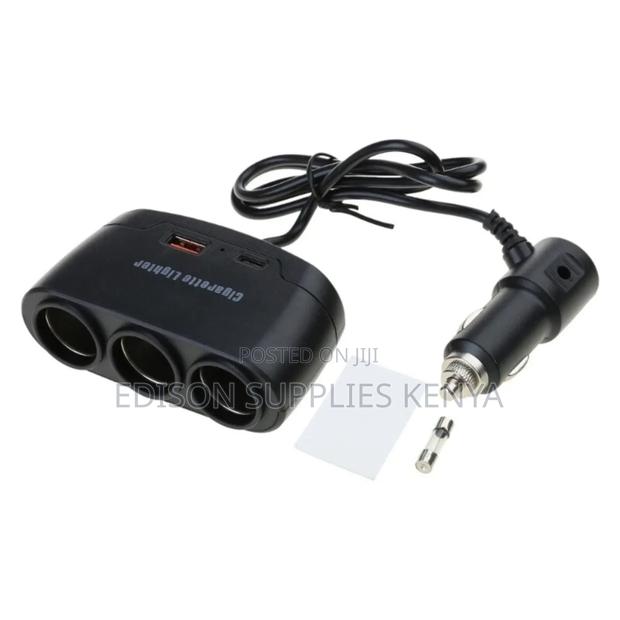 Car Power Inverter 3-Socket Car Cigarette Lighter Splitter Adapter